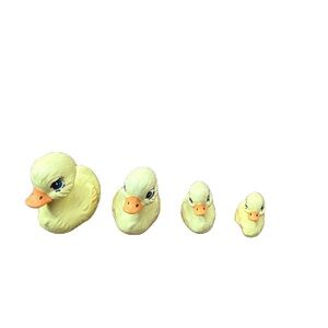 Vintage Hand Painted Ceramic Ducklings Ducks Yellow